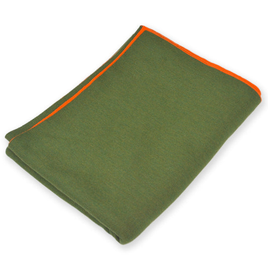 Blanket 140x180cm double face, green / orange