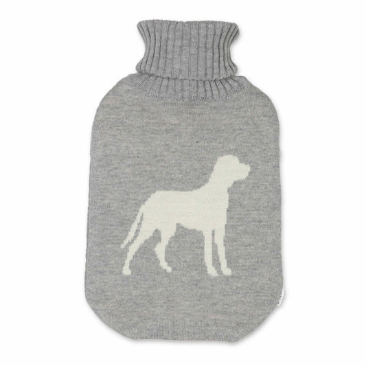 Wärmflasche Dog, grau/weiß - Lenz & Leif