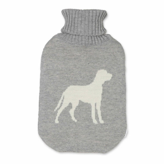 Wärmflasche Dog, grau/weiß - Lenz & Leif