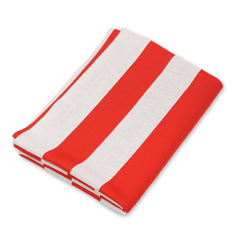 Decke 140x180cm Stripes, rot/weiß - Lenz & Leif