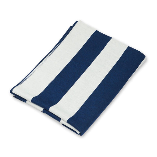 Decke 140x180cm Stripes, dunkelblau/weiß - Lenz & Leif