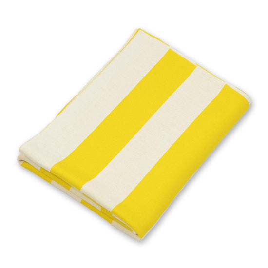 Decke 140x180cm Stripes, gelb/weiß - Lenz & Leif