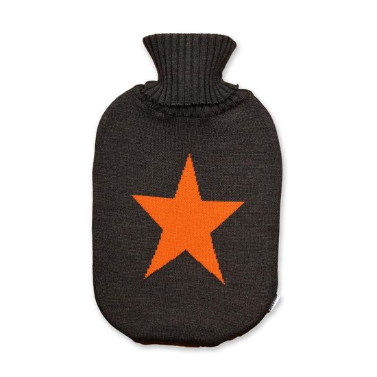 Wärmflasche Star, braun/orange - Lenz & Leif