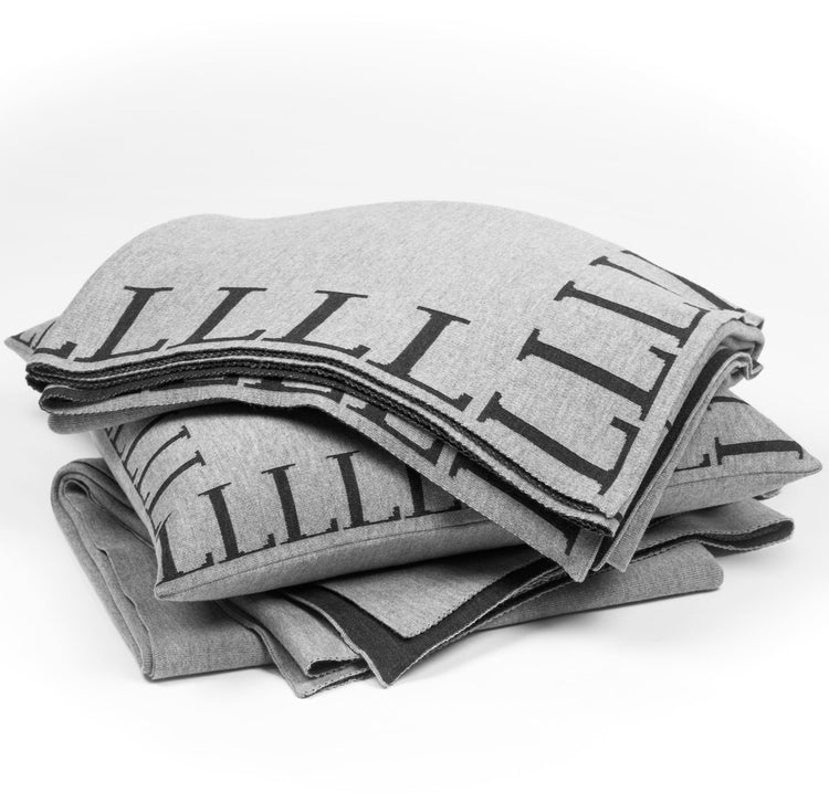 Blanket 140x180cm LLLL, gray / dark gray