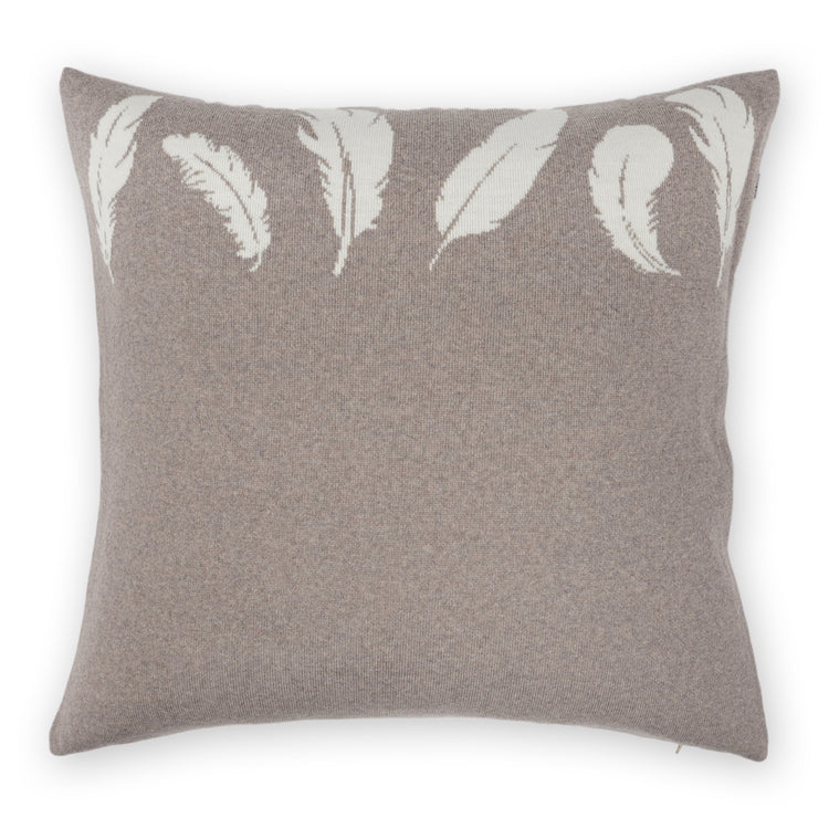 Cushion cover 50x50cm Feather, beige / white