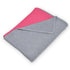 Decke 140x180cm Domino, grau/magenta - Lenz & Leif