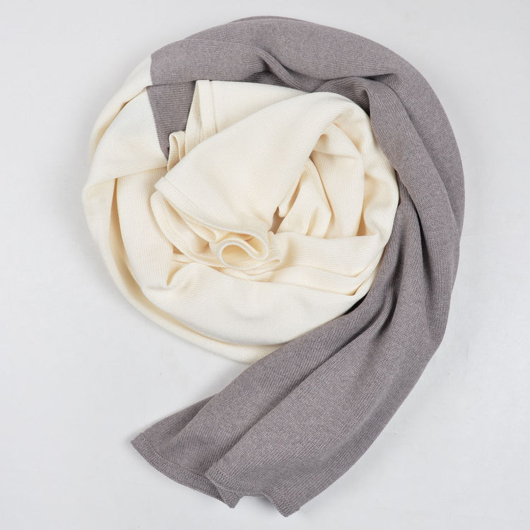 Blanket 140x180cm Domino, white / beige