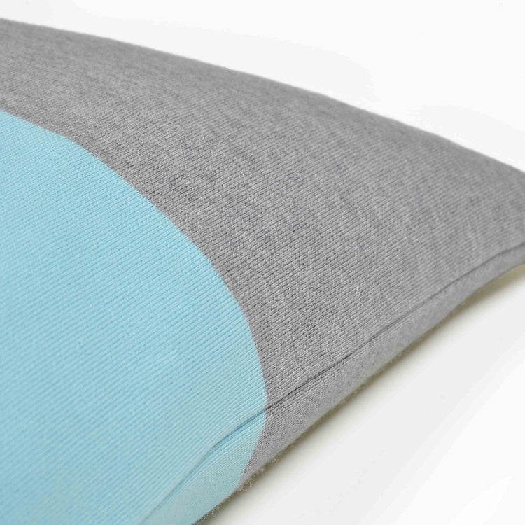 Cushion cover 50x50cm Domino, gray / turquoise