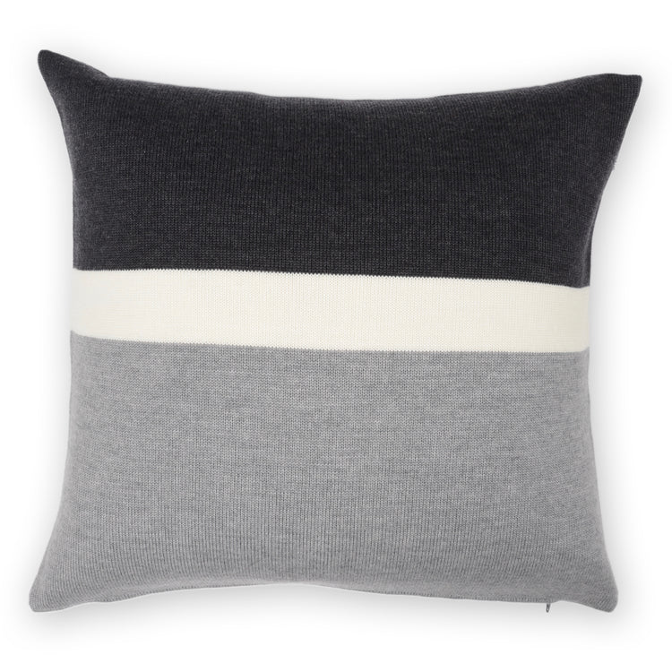 Cushion cover 50x50cm Trio, gray / dark gray / white