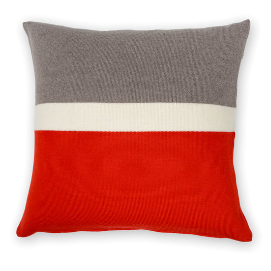 Cushion cover 50x50cm Trio, red / beige / white