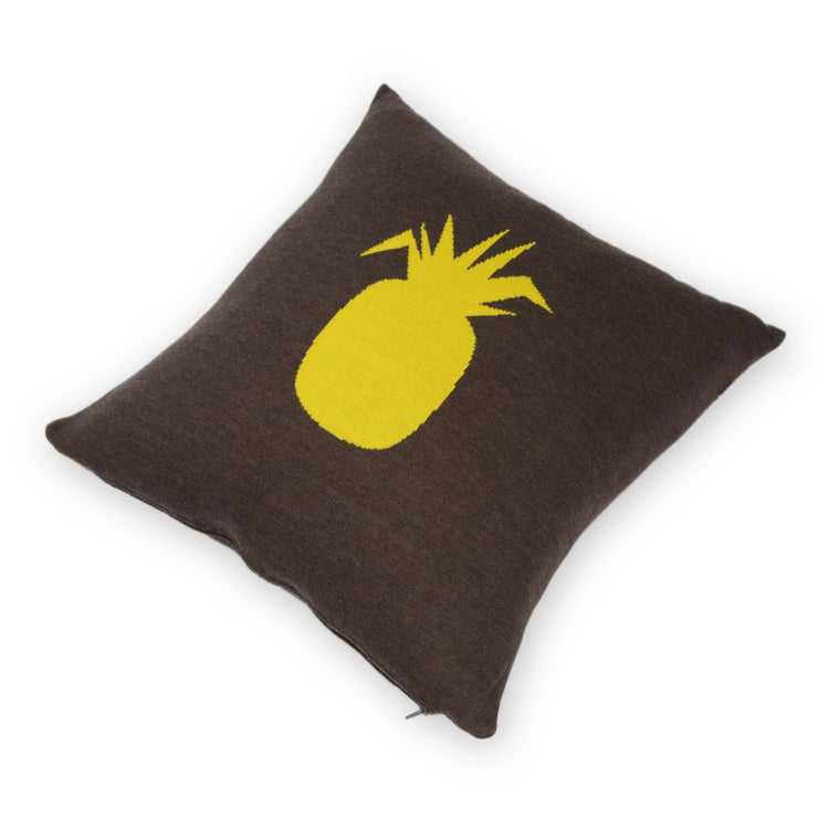 Cushion cover 50x50cm pineapple, brown / yellow
