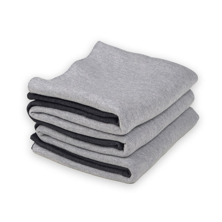 Blanket 140x180cm double face, gray / dark gray