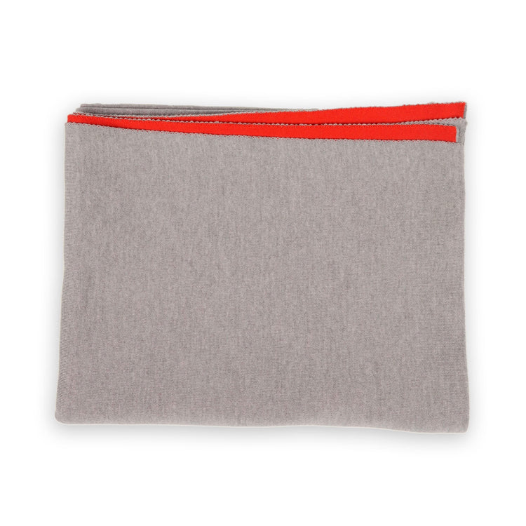 Blanket 140x180cm double face, gray / red