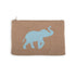 Clutch 23x15cm Elephant, camel/türkis - Lenz & Leif