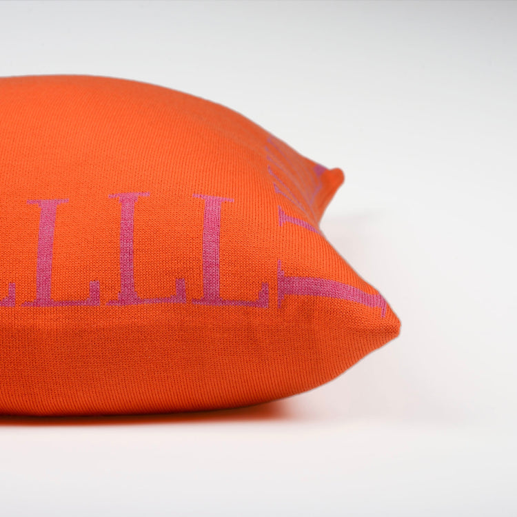 Cushion cover 50x50cm LLLL, orange / magenta