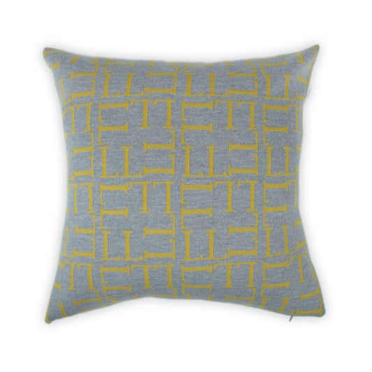 Cushion cover 50x50cm LL all over, gray / mustard