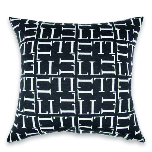 Cushion cover 50x50cm LL all over, dark gray / white