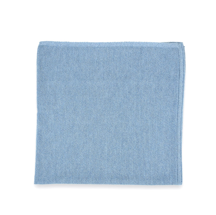 Baby / children's blanket 90x90cm uni, light blue mottled