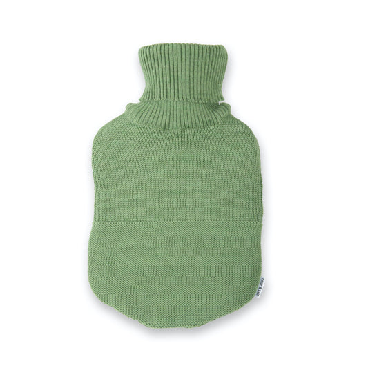 Baby / children's hot water bottle Valerie, light green mottled