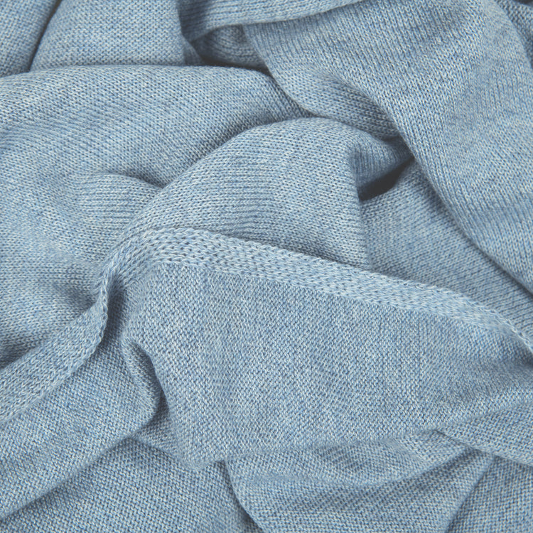 Blanket 140x180cm uni, light blue mottled