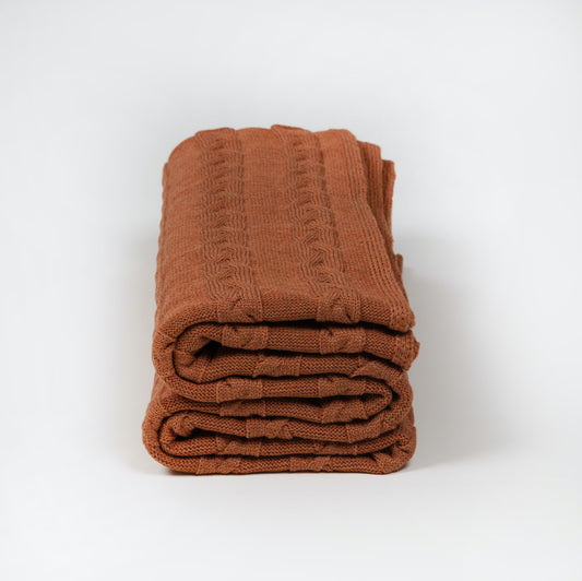 Blanket 140x180cm plait, rust