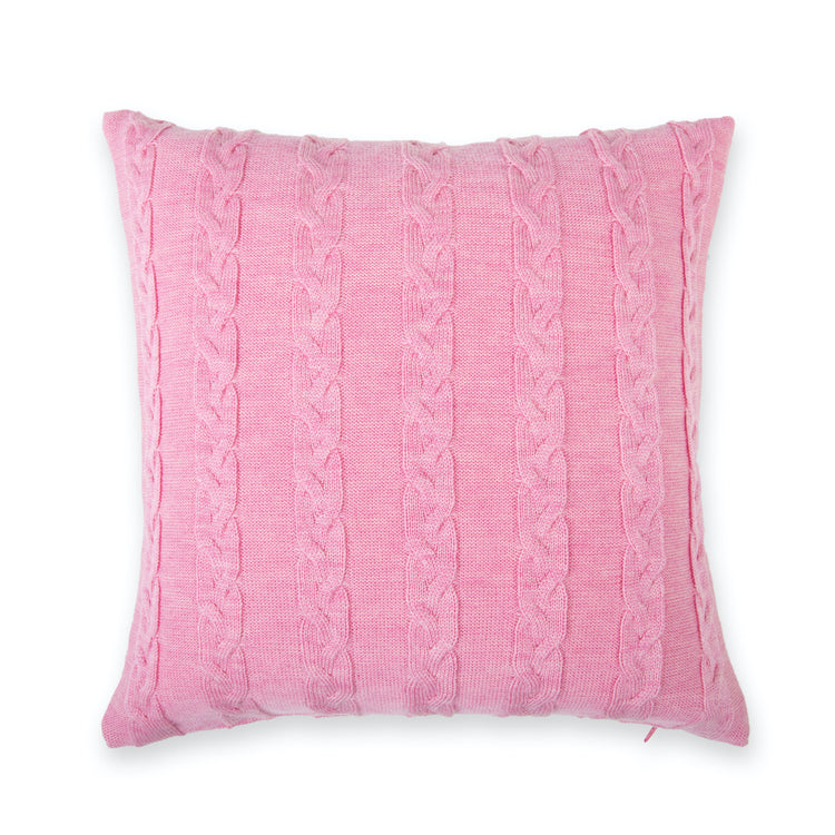 Cushion cover 40x40cm plait, mottled pink