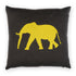 Kissenhülle 50x50cm Elephant, dunkelgrau/gelb - Lenz & Leif